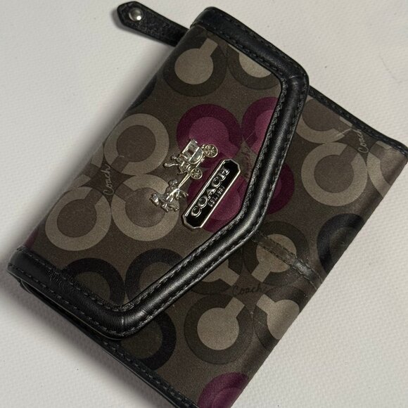 Coach Madison Clover Medium Wallet | Purple & Grey | Lightly Used - Picture 1 of 10